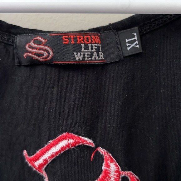 Strong Lift Wear Black Tank Top with Red Accents - Picture 3 of 3
